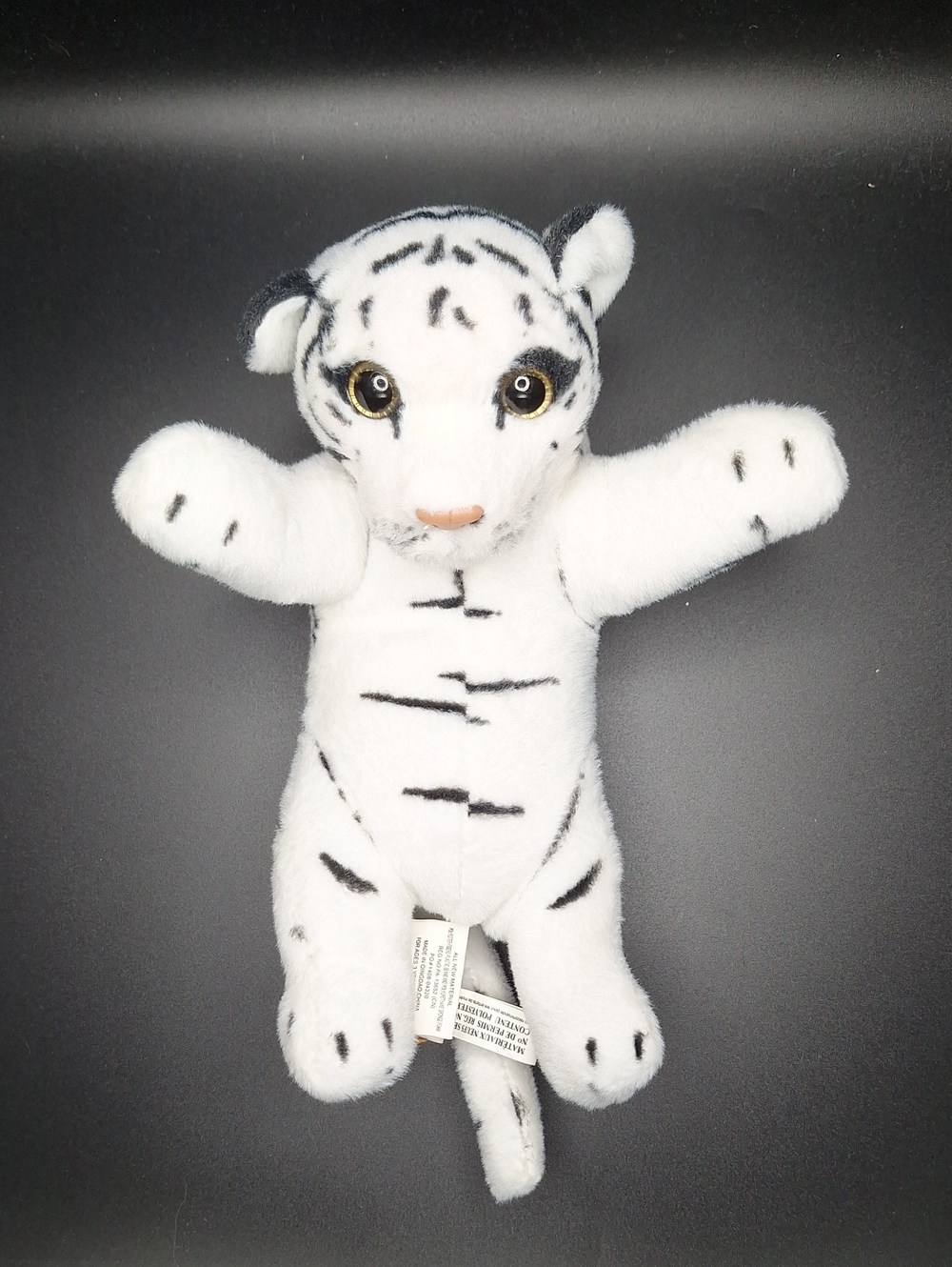 White and Black Striped Plush Tiger Adventure Planet